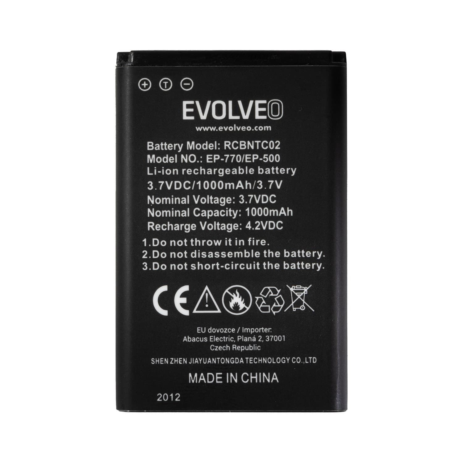 EVOLVEO orig. baterie 1000 mAh pro EasyPhone FD FP FS FM FL (EP-500 501 700 770 771 800 801)