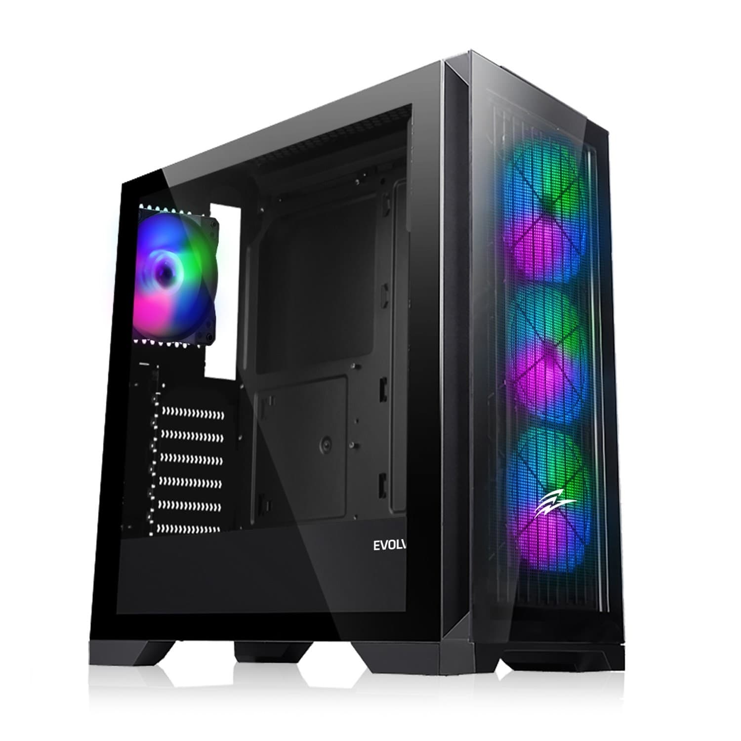 EVOLVEO Ptero Q2G, ATX 4x ARGB 120 sklo čelo+bok