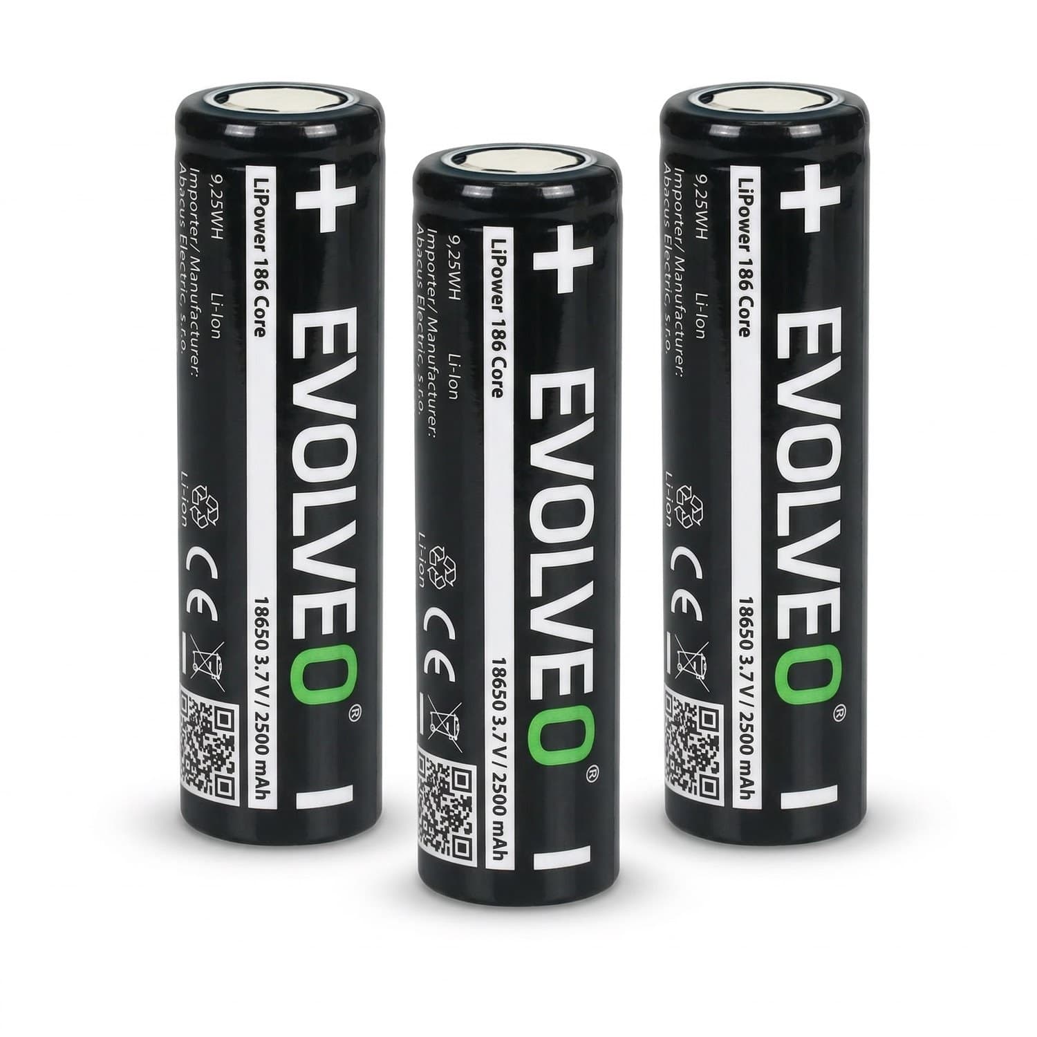 EVOLVEO LiPower 186 Core 2500, Li-ion baterie 18650 (3.7 V 2500 mAh), 3ks