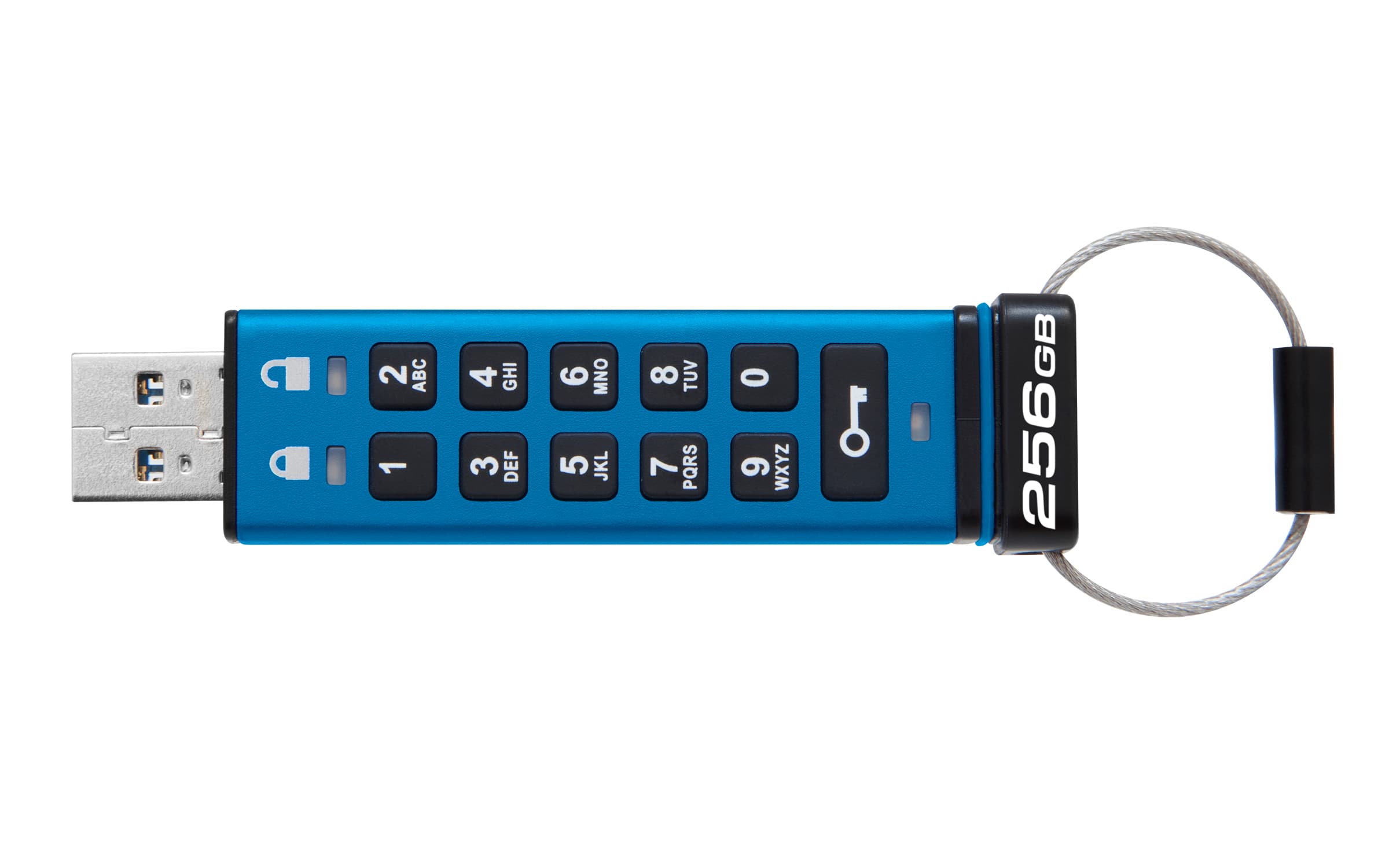Kingston IronKey Keypad 200 256GB USB 3.2 USB-A Modrá