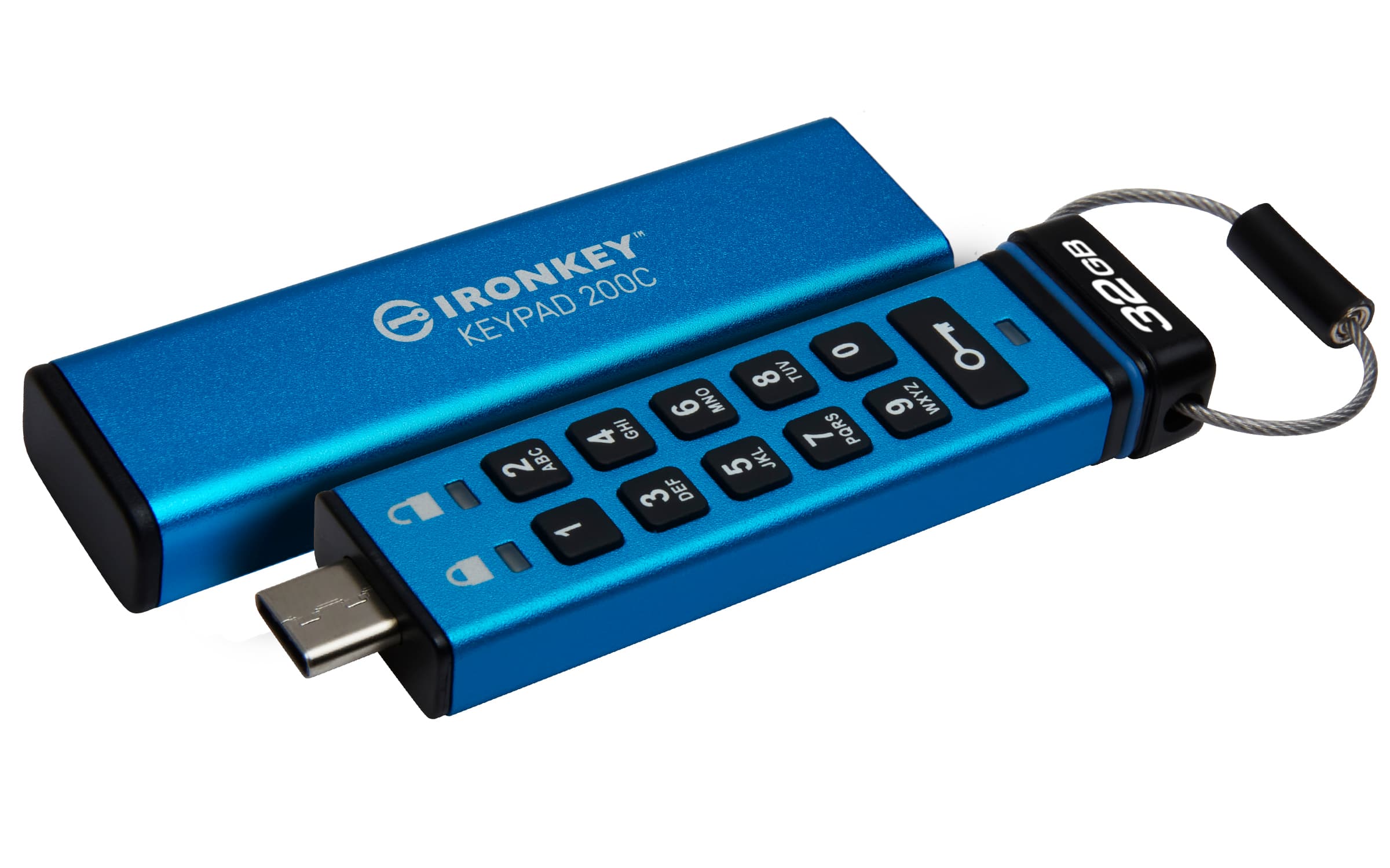 Kingston Ironkey Keypad 200C 32GB USB 3.0 USB-C Modrá