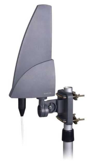 EVOLVEO Shark, aktivní venkovní anténa DAB+ DVB-T2, filtr LTE,4G,5G