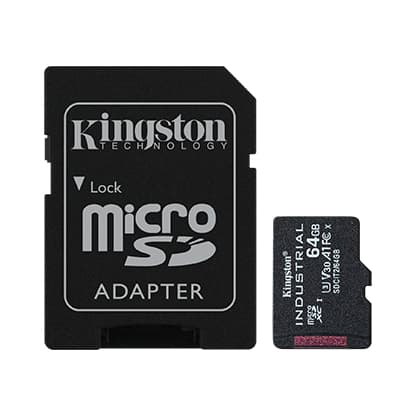 Kingston Industrial micro SDXC 64GB UHS-I U3 Class 10 + Adaptér