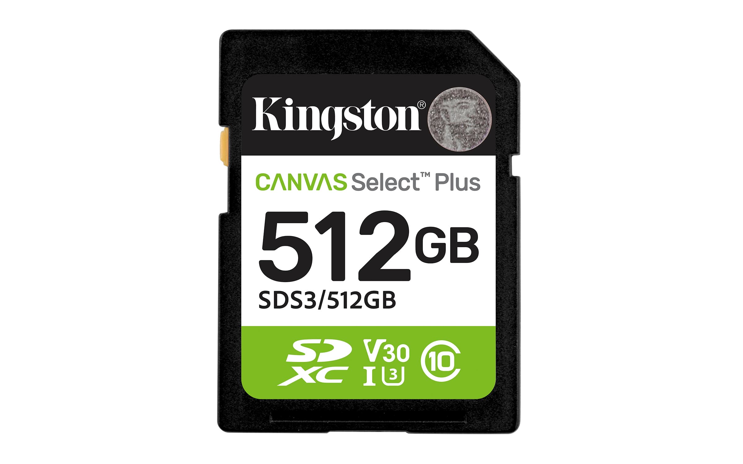 Kingston Canvas Select Plus SDXC 512GB UHS-I U3 Class 10