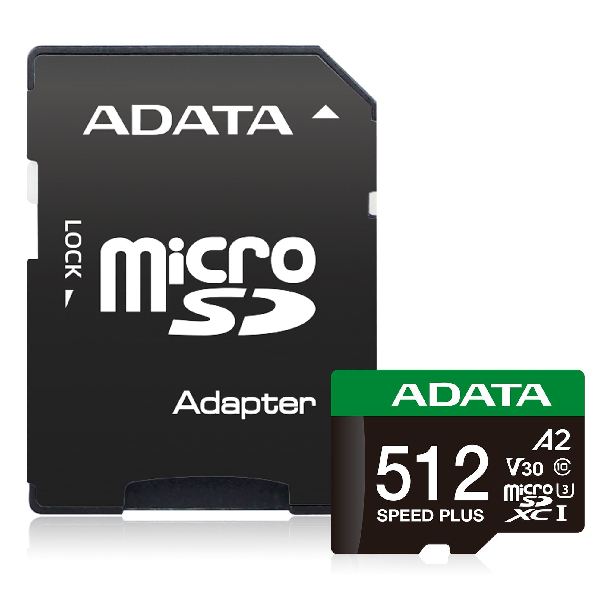 Adata Speed Plus Micro SD 512GB UHS-I U3 Class 10 + Adaptér