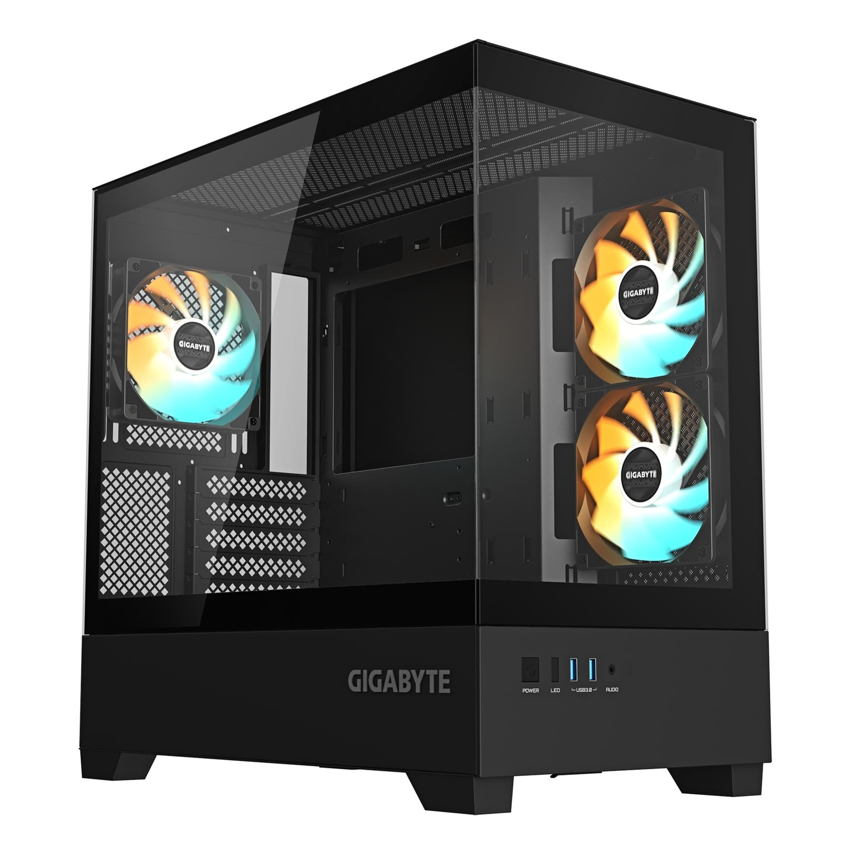 GIGABYTE C201 PANORAMIC Midi Tower Transpar. Černá