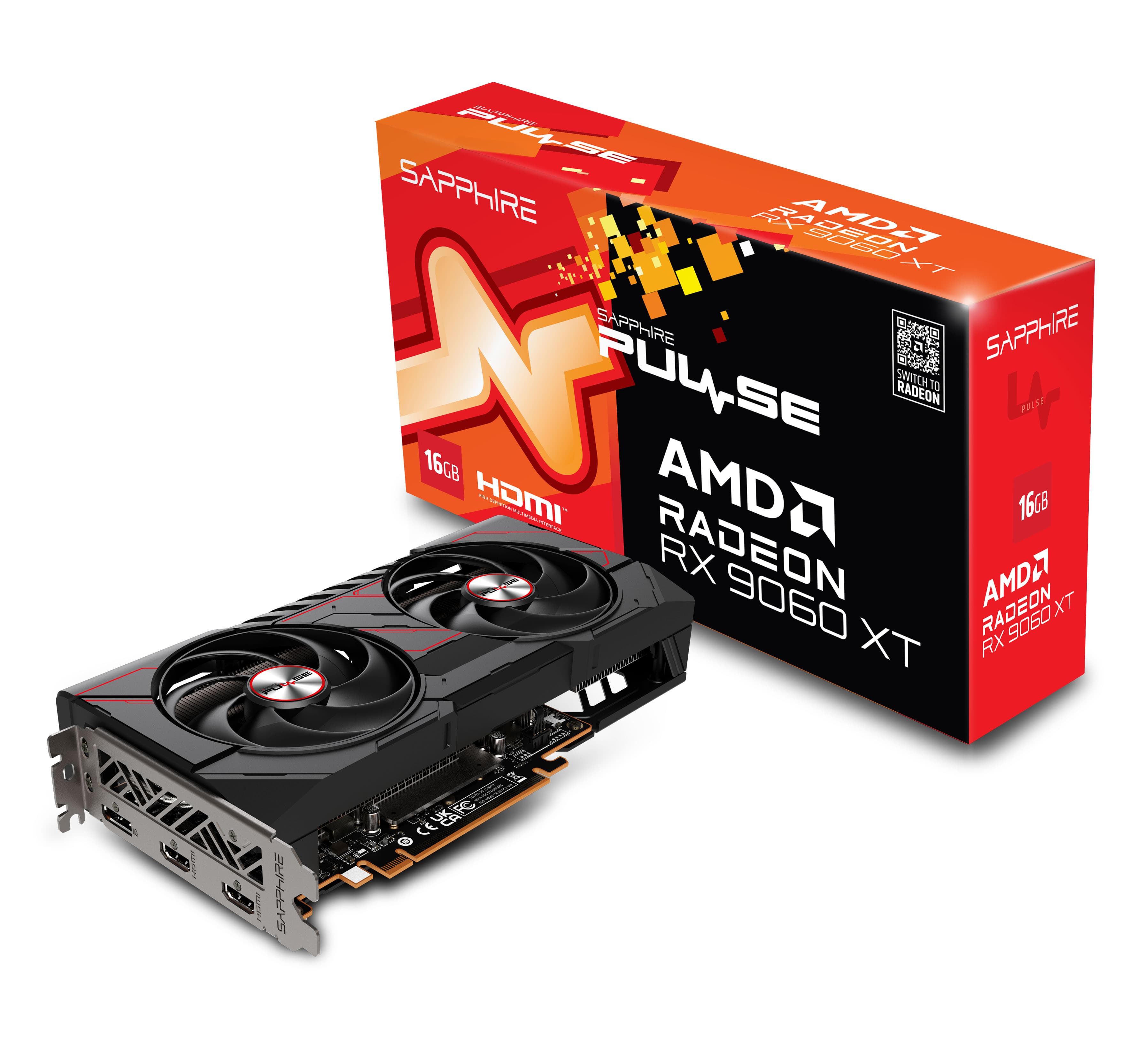 Sapphire PULSE AMD Radeon RX 9060 XT 16GB GDDR6