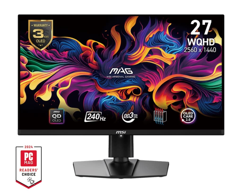 MSI MAG 271QPX E2 26,5" QD-OLED QHD 240Hz 0,03ms Černá 3R