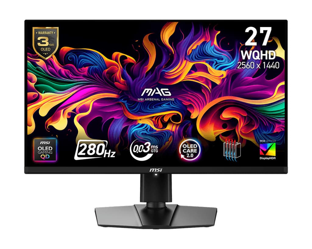 MSI MAG 271QP X28 26,5" QD-OLED QHD 280Hz 0,03ms Černá 3R