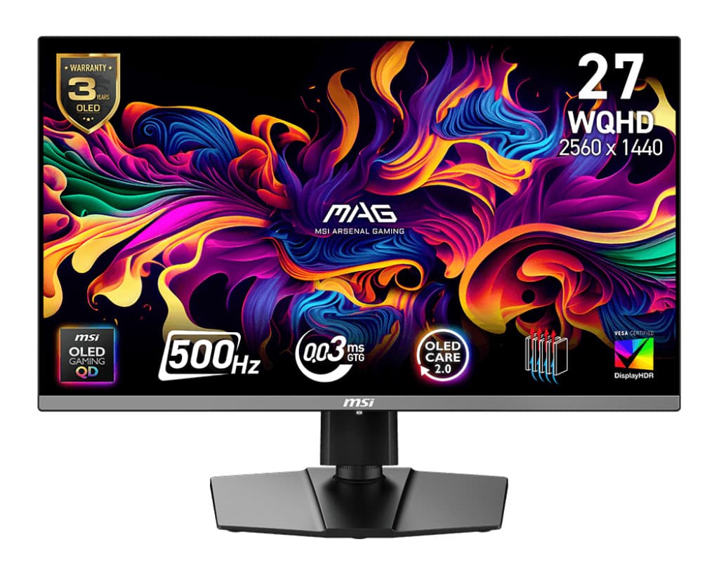 MSI MAG 272QP X50 26,5" QD-OLED QHD 500Hz 0,03ms Černá 3R