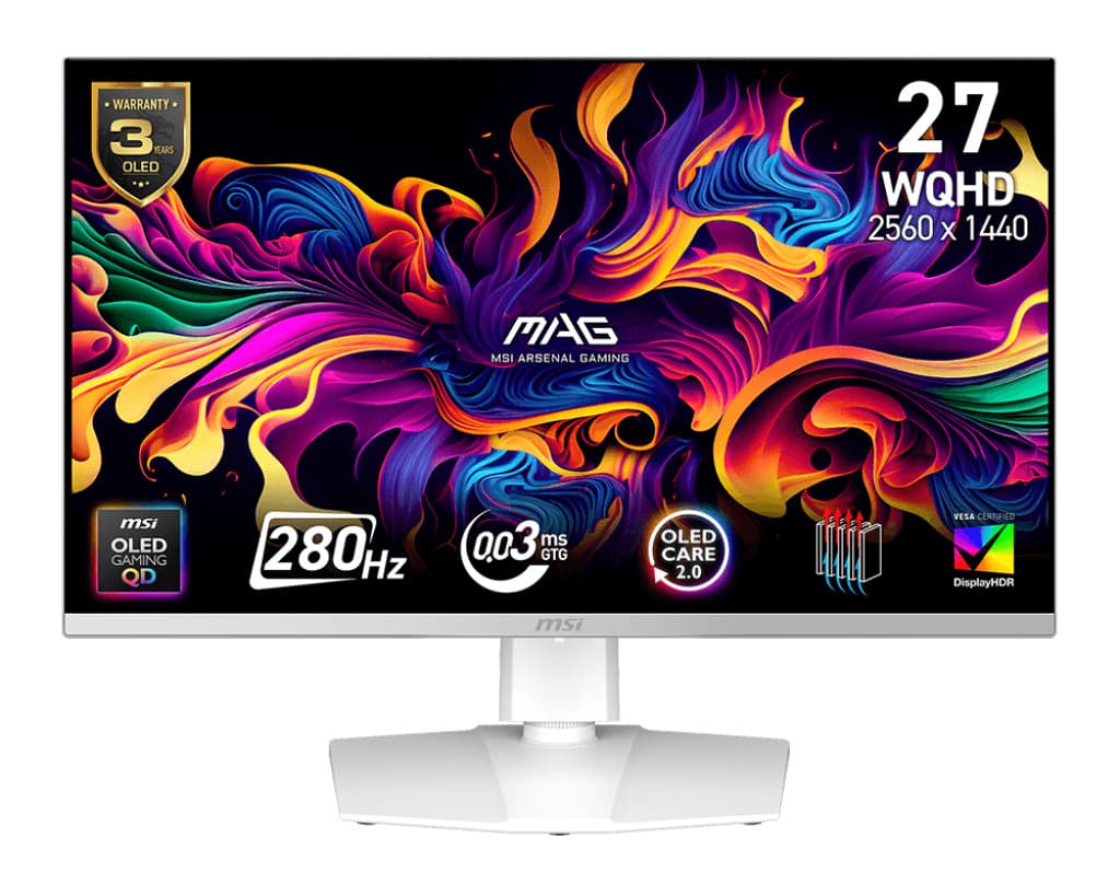MSI MAG 272QPW X28 26,5" QD-OLED QHD 280Hz 0,03ms Bílá 3R