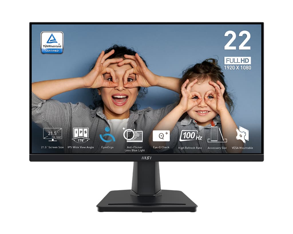 MSI Pro MP225 E12VL 21,5" IPS FHD 100Hz 1ms Černá 3R