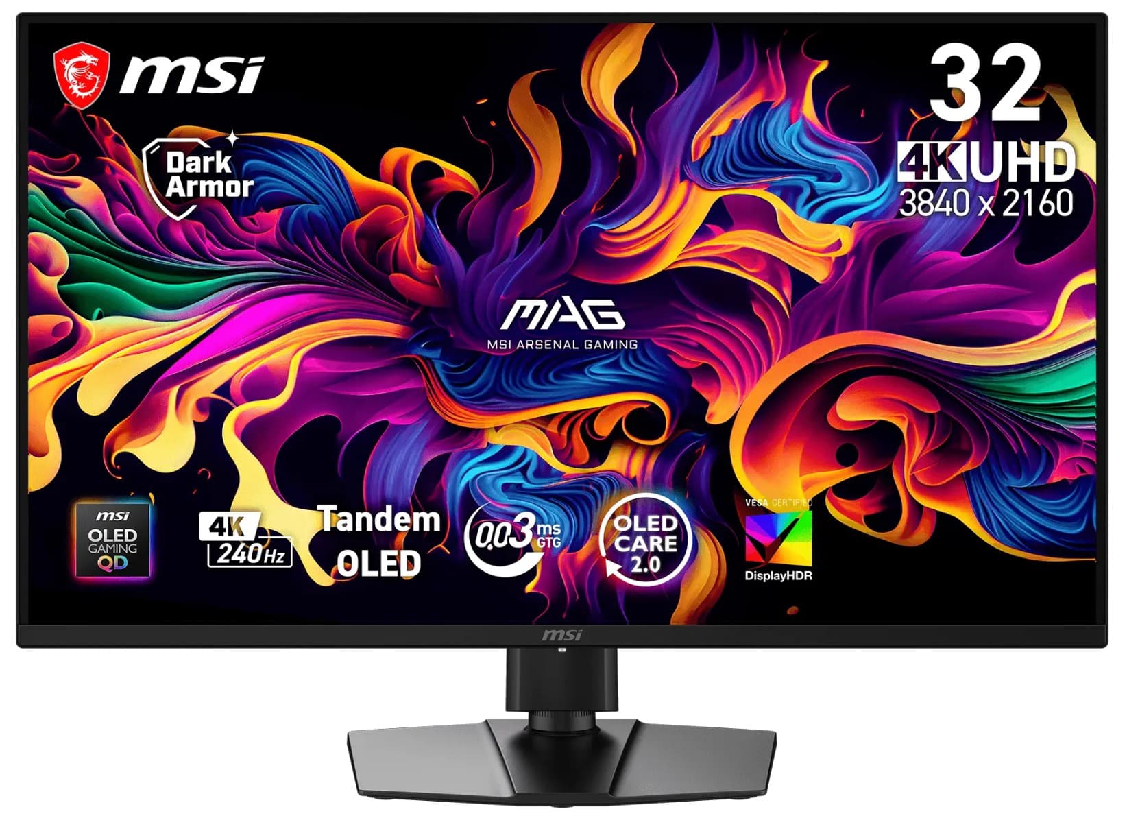 MSI MAG 321UP X24 31,5" QD-OLED 4K UHD 240Hz 0,03ms Černá 3R