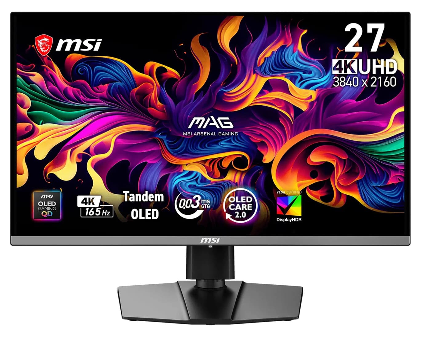 MSI MAG 272UP QD-OLED E16 26,5" QD-OLED 4K UHD 165Hz 0,03ms Černá 3R