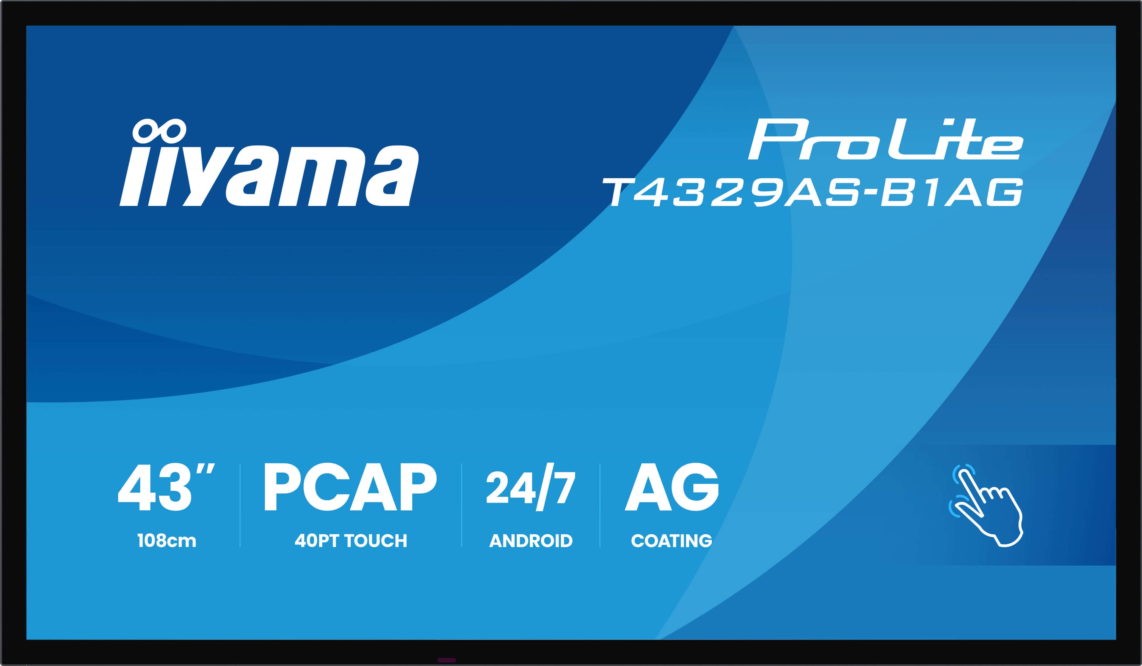 43" iiyama T4329AS-B1AG:VA,4K UHD,Android,24
