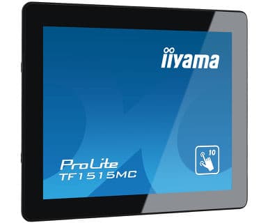 15" iiyama TF1515MC-B2: TN, XGA, capacitive, 10P, 350cd m2, VGA, DP, HDMI, černý