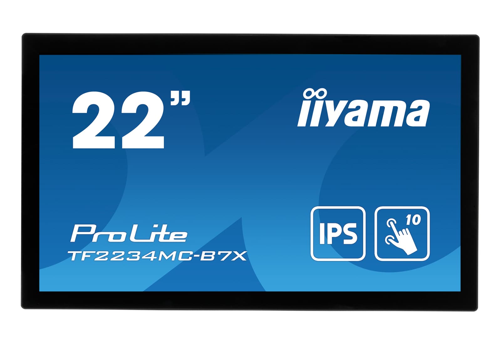22" iiyama TF2234MC-B7X: IPS, FullHD, capacitive, 10P, 350cd m2, VGA, DP, HDMI, IP65, černý