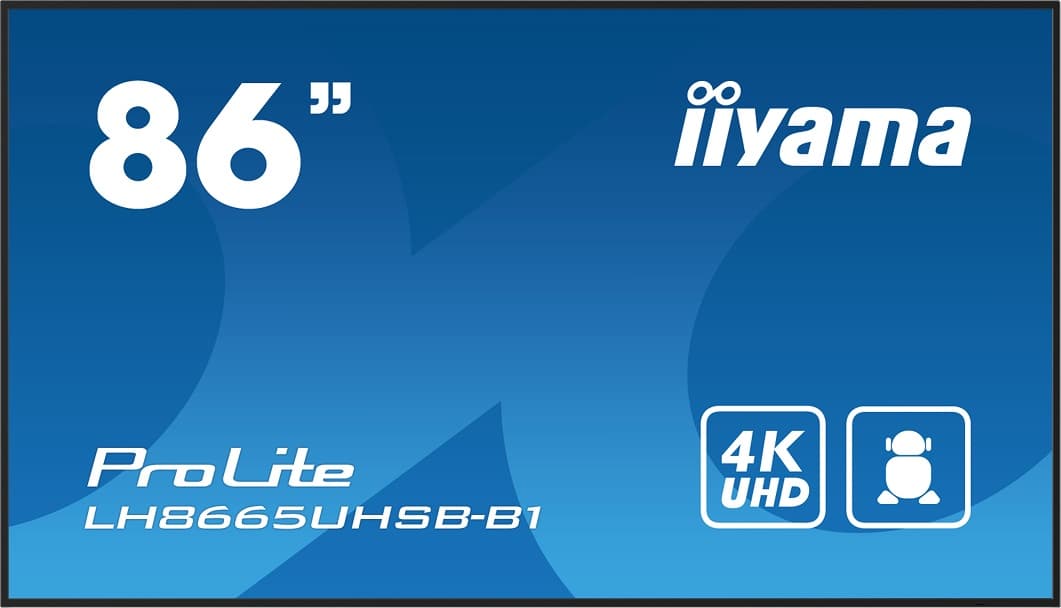 86" iiyama LH8665UHSB-B1:IPS,4K UHD,Android,24