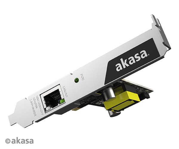 AKASA 2.5 Gigabit PCIe síťová karta s PoE