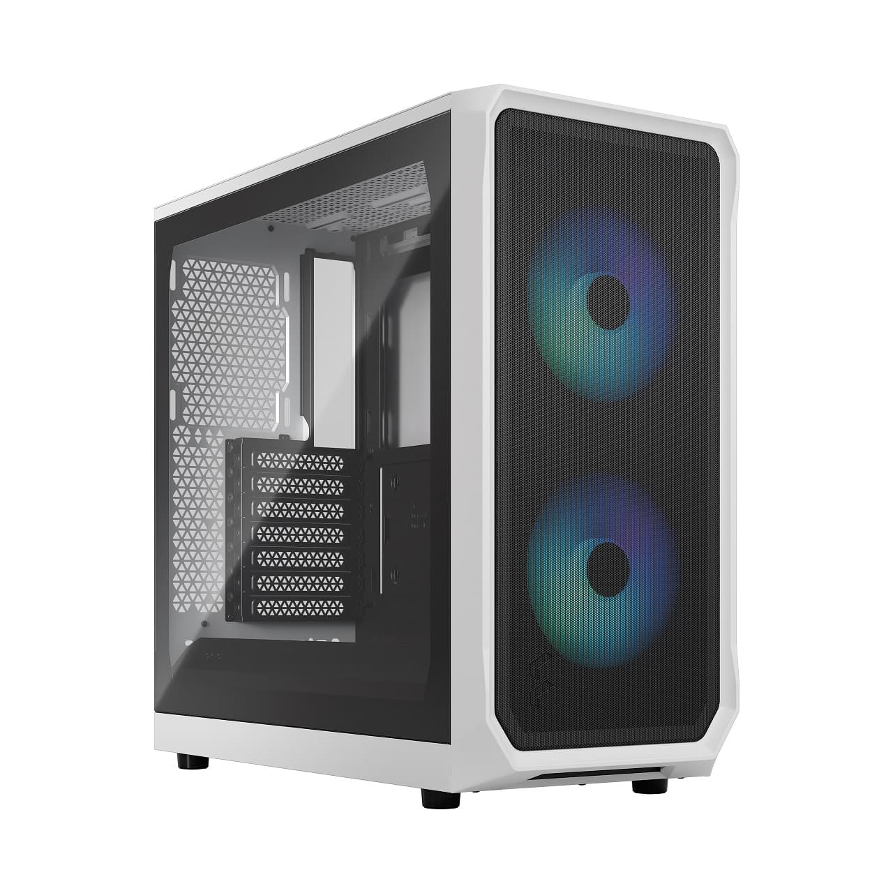 Fractal Design Focus 2 RGB White TG Clear Tint Midi Tower Transpar. Černá a bílá