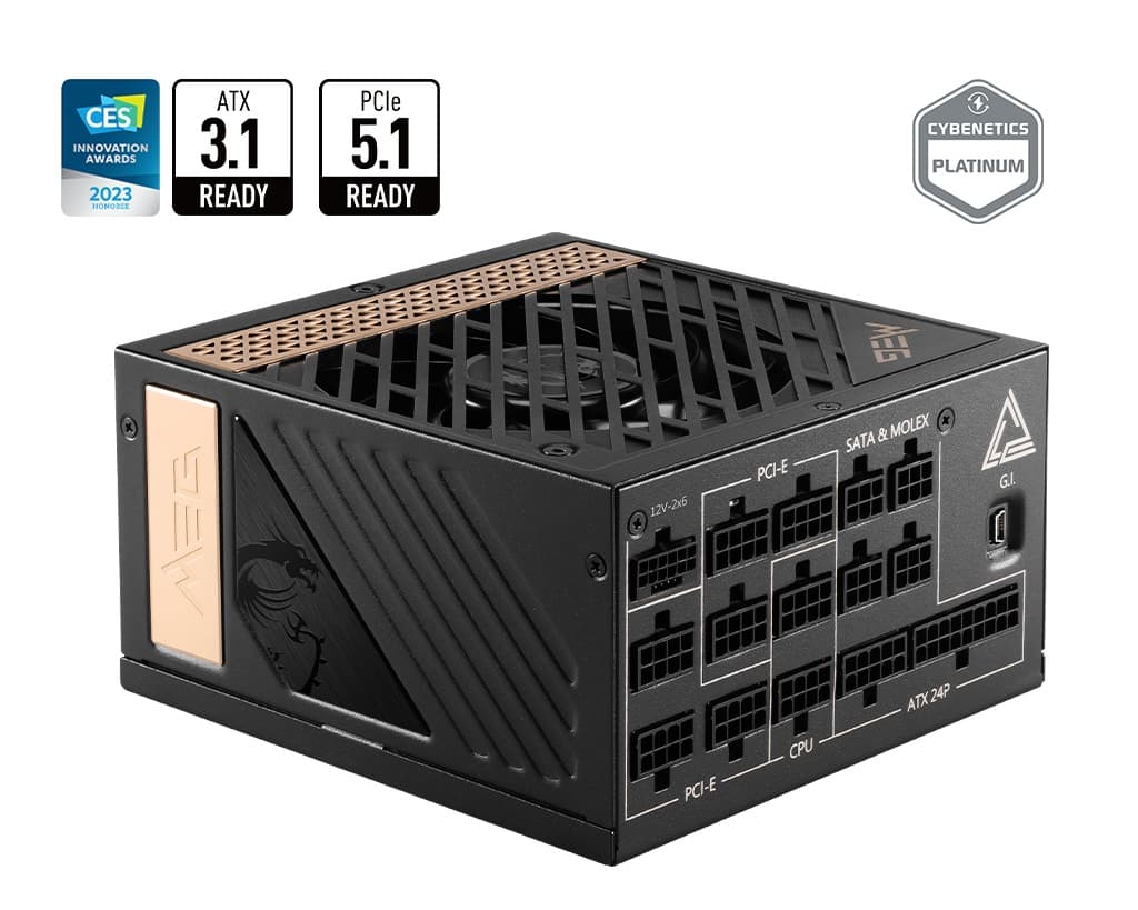 MSI zdroj MEG Ai1300P PCIE5 1300W 80PLUS PLATINUM