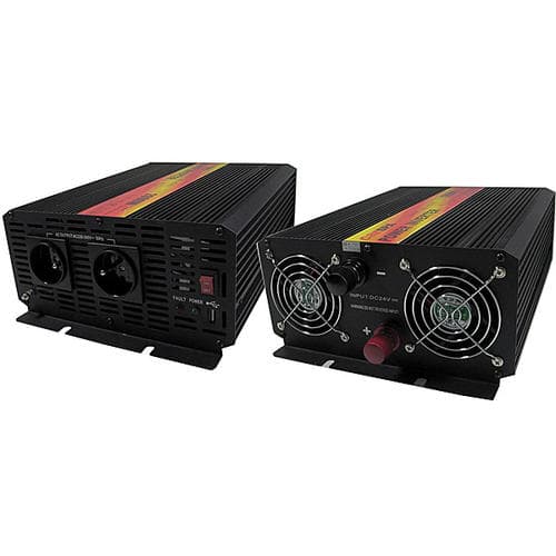 Měnič napětí Carspa CAR2KU-12 12V 230V+USB 2000W, modifikovaná sinus