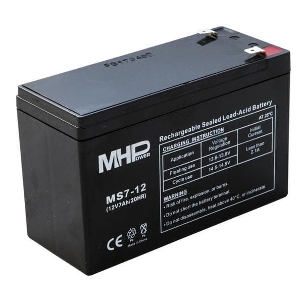 Pb akumulátor MHPower VRLA AGM 12V 7Ah (MS7-12)