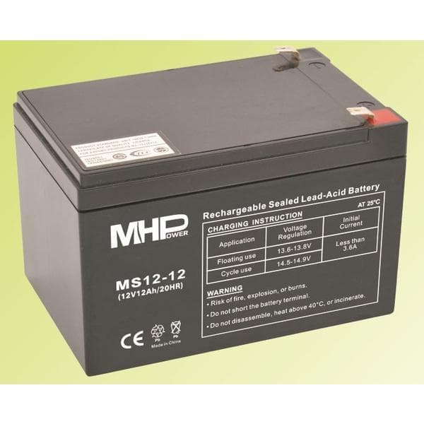 Pb akumulátor MHPower VRLA AGM 12V 12Ah (MS12-12)
