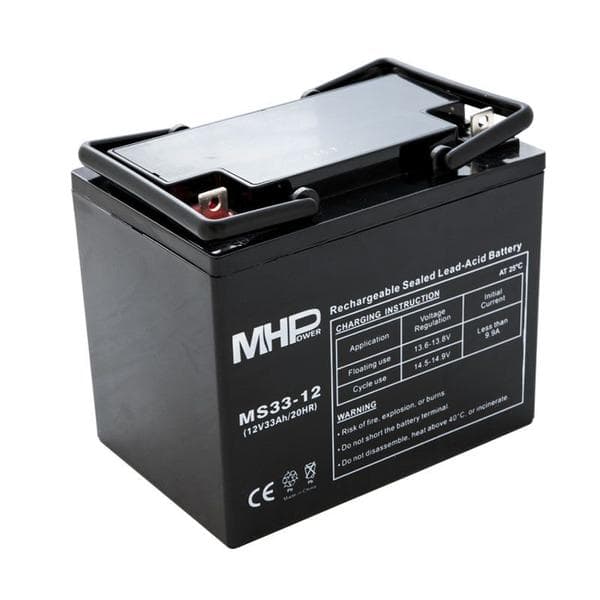 Pb akumulátor MHPower VRLA AGM 12V 33Ah (MS33-12)