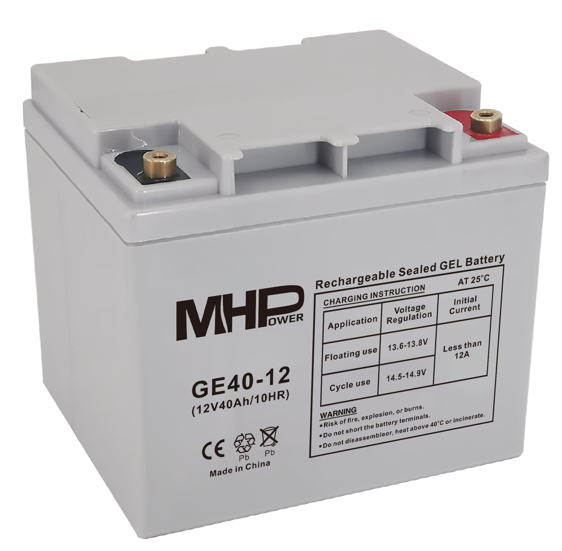 MHPower GE40-12 Gelový akumulátor 12V