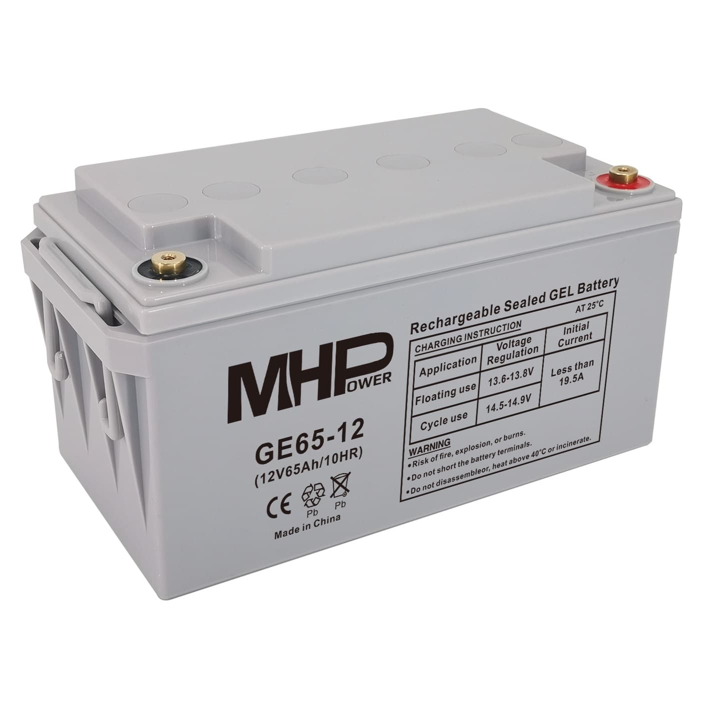 MHPower GE65-12 Gelový akumulátor 12V