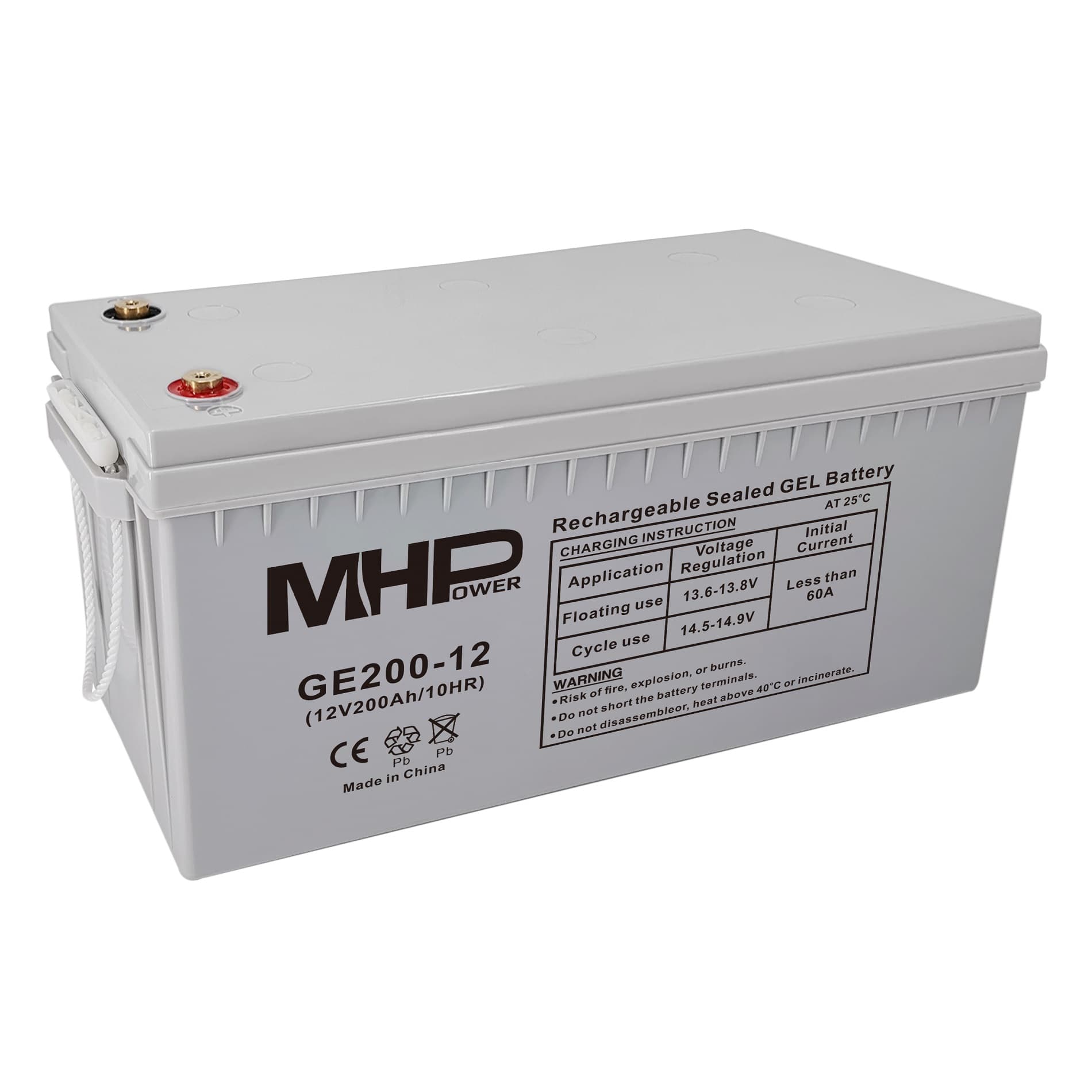 MHPower GE200-12 Gelový akumulátor 12V 200Ah