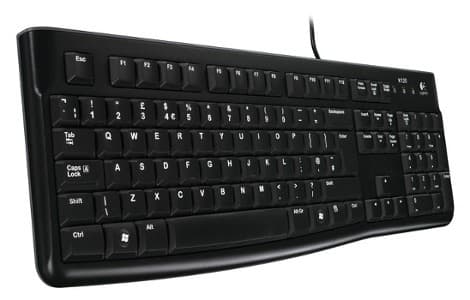 Logitech K120 Drátová USB CZ-SK layout Černá