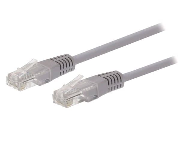 Kabel C-TECH patchcord Cat5e, UTP, šedý, 1,5m
