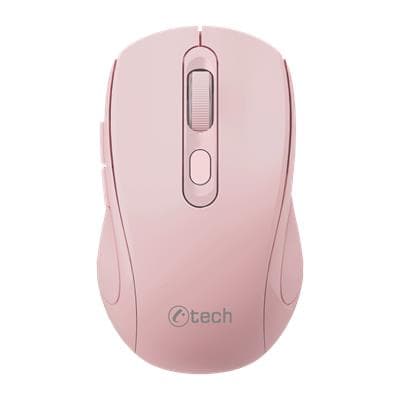 C-TECH WLM-12PK Ergonomická Optická Pro praváky 1 600 DPI USB+BT Růžová