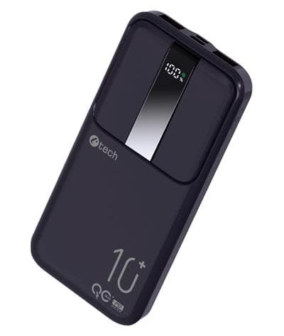 Powerbanka C-tech 10000mAh, Li-Pol, 22,5W, USB-C USB-A micro USB