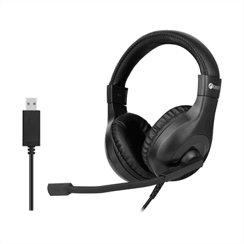 Sluchátka k PC C-TECH MHS-05U, USB černá