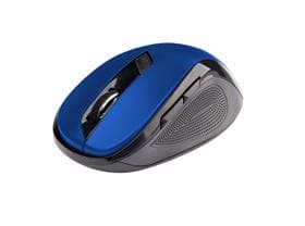 C-TECH Myš WLM-02 Ergonomická Optická Pro praváky 1 600 DPI Bezdrátová USB Černá-modrá