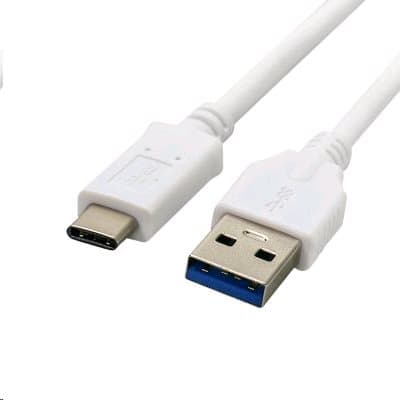 Kabel C-TECH USB 3.0 AM na Type-C kabel (AM CM), 2m, bílý