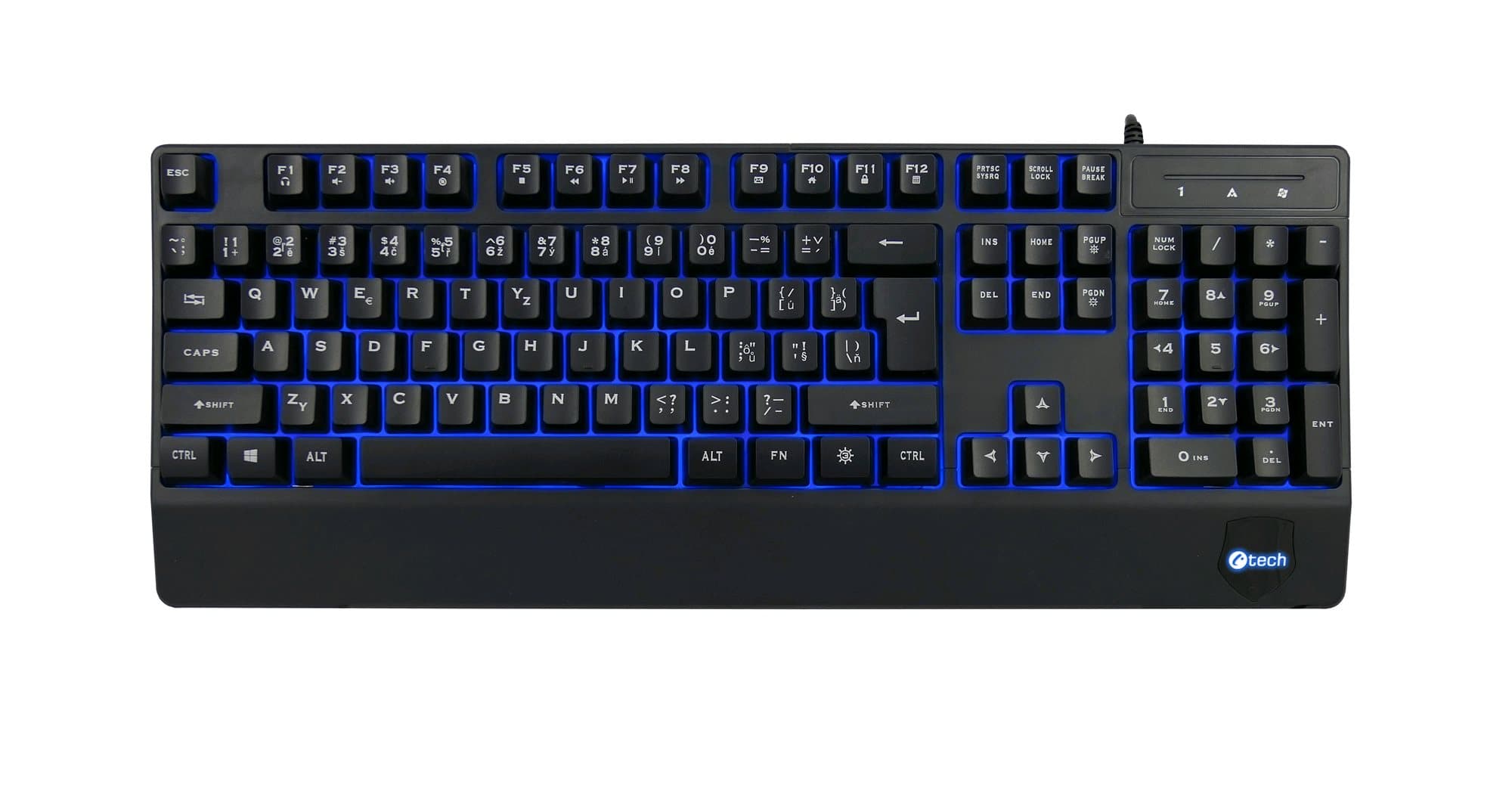 C-TECH KB-104BK Drátová USB CZ-SK layout Černá