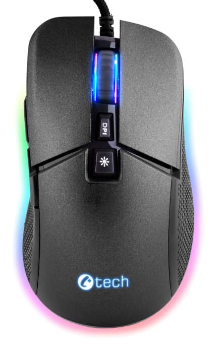 C-TECH Dawn Herní Optická Pro praváky 6 400 DPI Drátová USB Černá