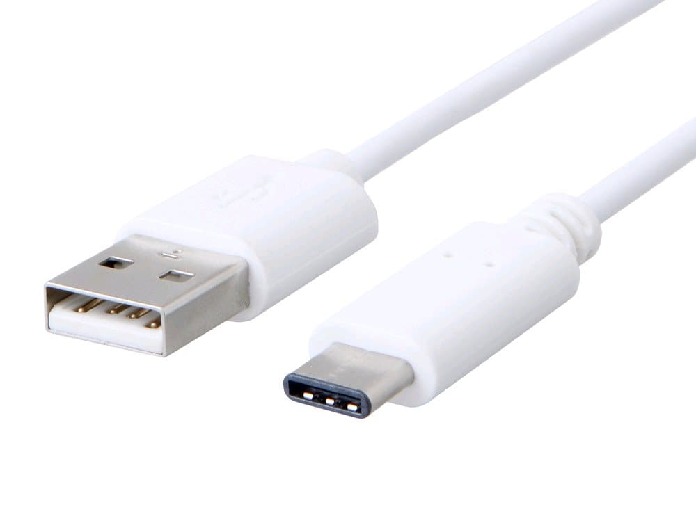 Kabel C-TECH USB 2.0 AM na Type-C kabel (AM CM), 1m, bílý