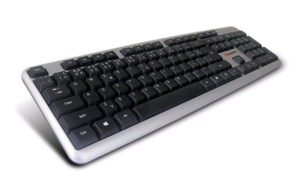 C-TECH KB-102 Drátová USB CZ-SK layout Stříbrná