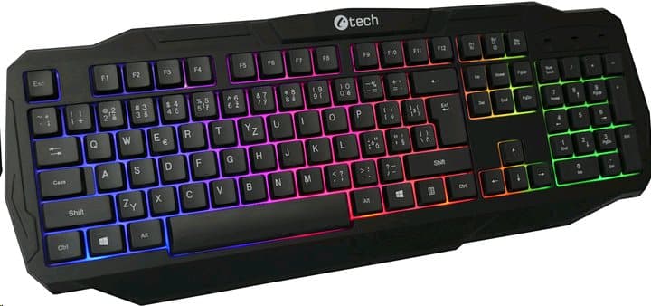 C-TECH Arcus GKB-15 Drátová USB CZ-SK layout Černá