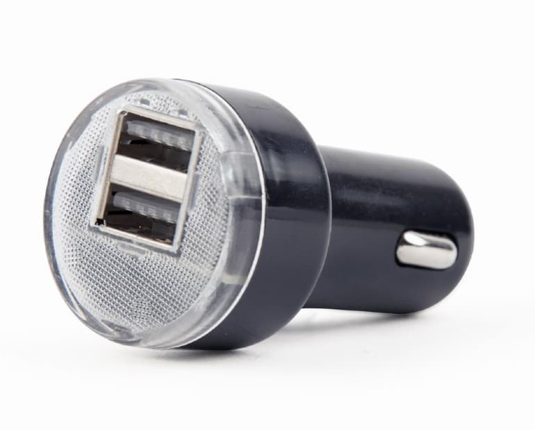 Gembird 2x USB nabíječka do auta 2,1A, černá