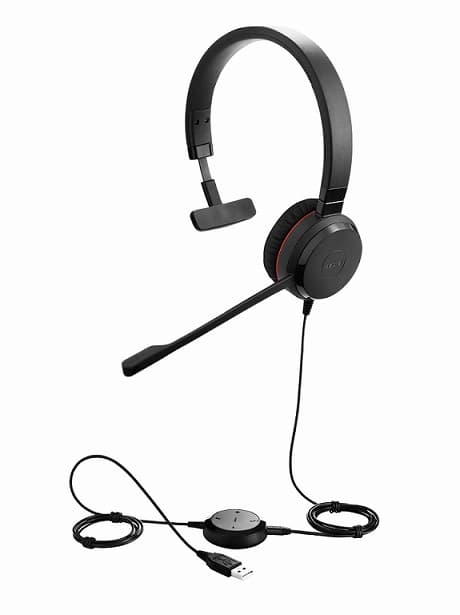 Jabra Evolve 30 II Mono Jack Drát MS Černá