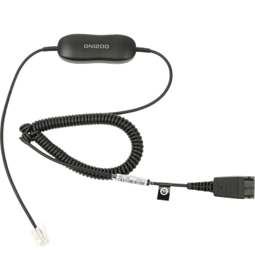 Jabra Smart Cord, QD-RJ9 10, 0,7-2m, coiled