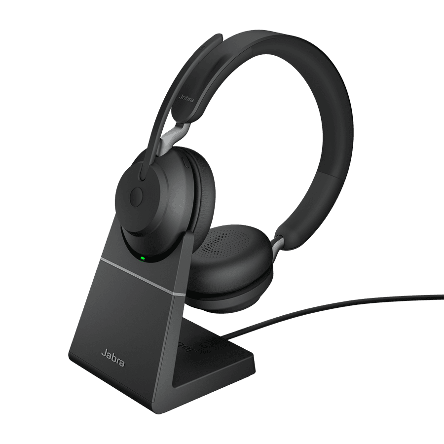 Jabra Evolve2 65 Stereo USB-C BT Bezdrát Stand Černá