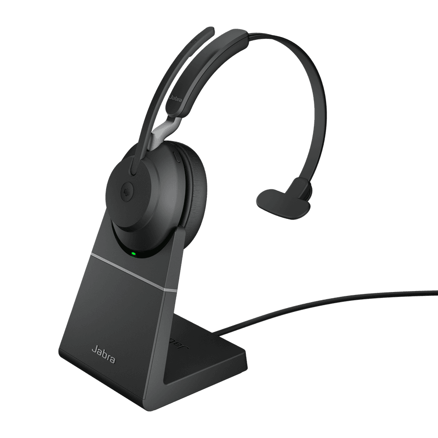 Jabra Evolve2 65 Mono BT Bezdrát Stand Černá