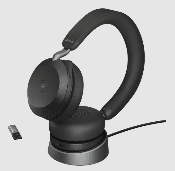 Jabra Evolve2 75 Stereo ANC USB-C BT Bezdrát MS Stand Černá
